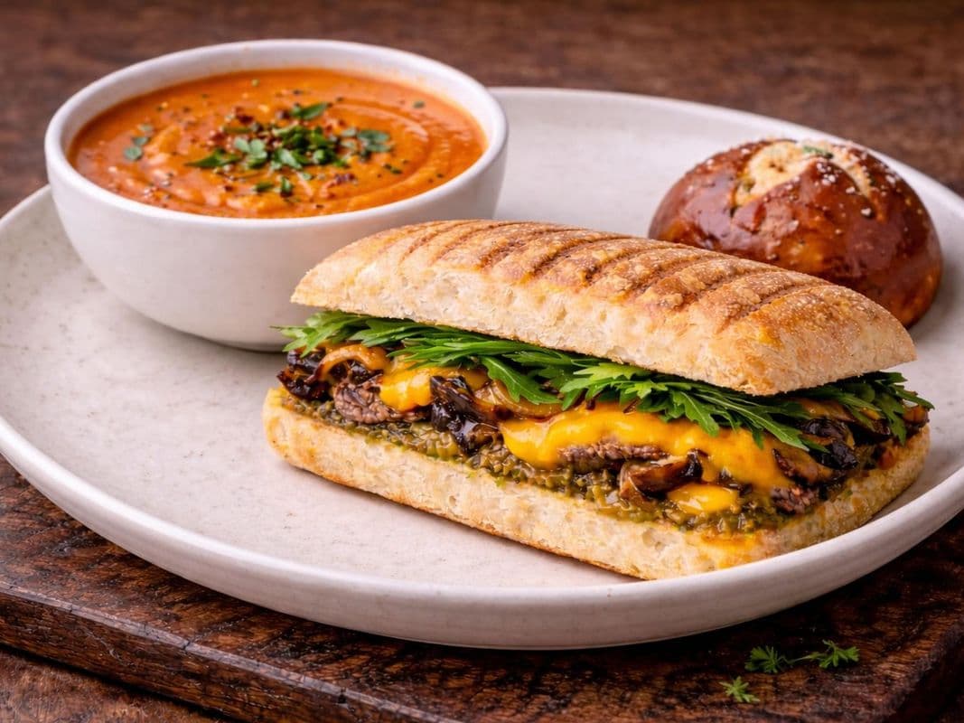 Hangry Vegan Soup & Sandwich Combo
