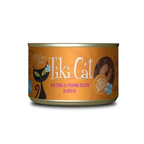 Tiki Cat Grill Ahi Tuna & Prawns Recipe in Broth Wet Cat Food 6 oz