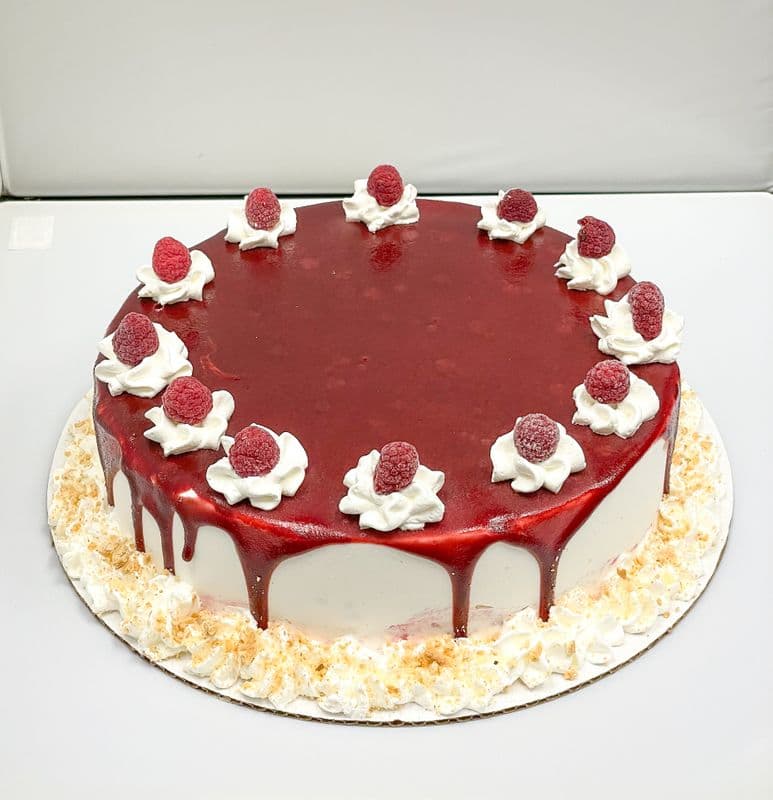Large Raspberry Cheesecake Ice Cream Cake