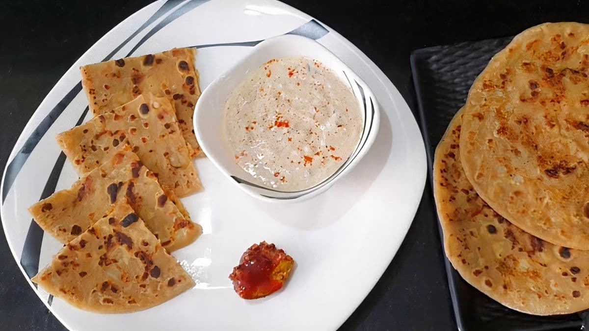 Aloo Parantha with Boondi Raita