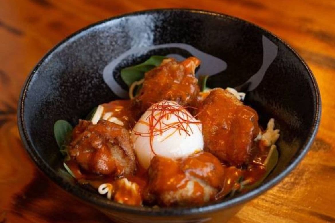 Spicy Miso Karaage on Rice