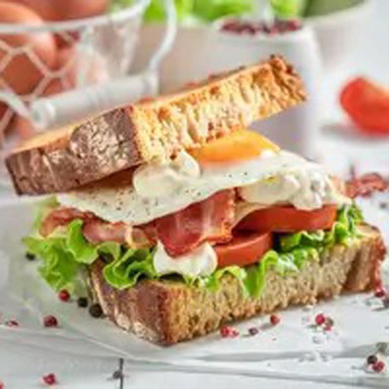 Bagel Sandwich with Egg, Bacon, Cheese, Tomato