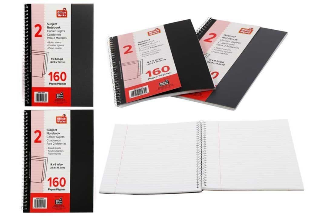 Notebook Spiral 2 Subject, CTG 20432