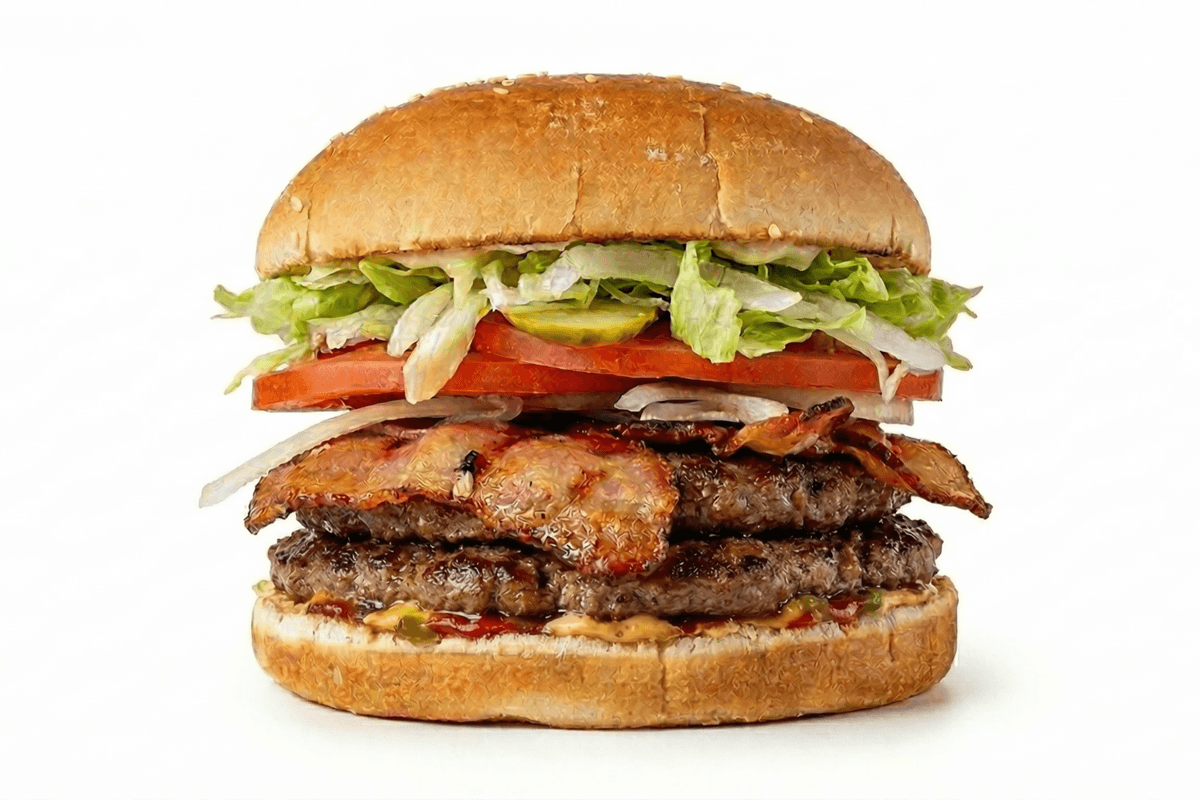 Double Home Bacon Burger