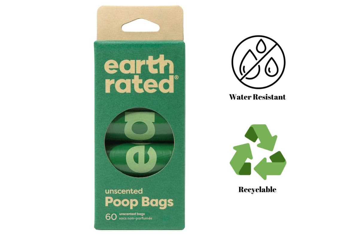 Earth Rated - Unscented Poop Bags - 60 Pack