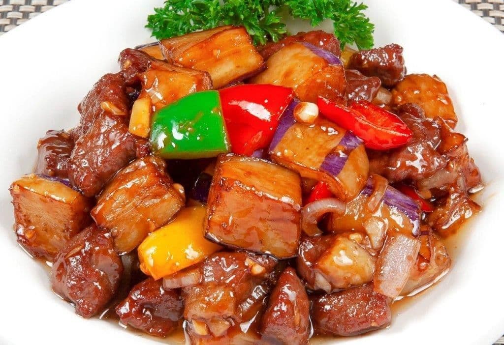 DicedBeefTenderloinEggplant 燒汁茄子牛柳粒