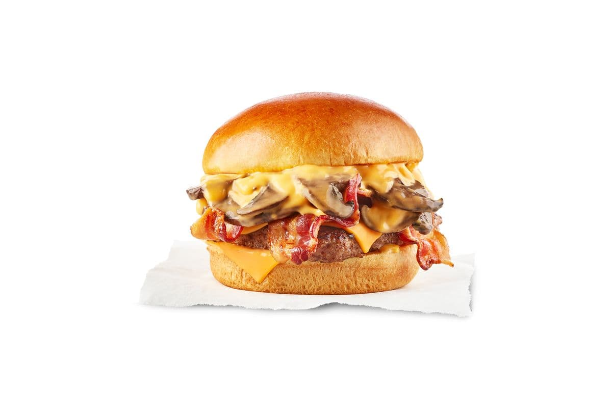 Bacon Portabella Mushroom Melt Single (Cals: 670)