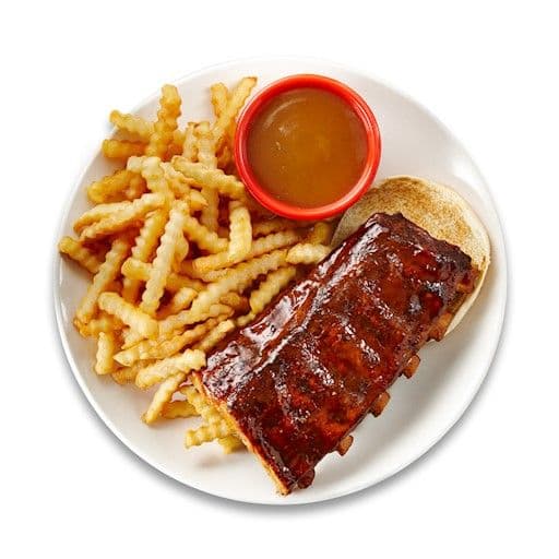 Repas demi-portion de c��tes levées / Rib Meal (Half-Rack)