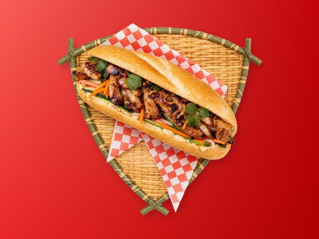 Banh mi poulet grillé