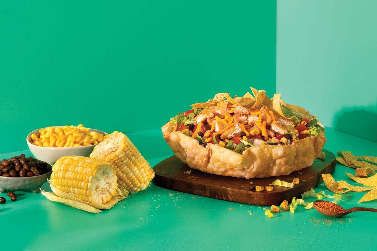 Plant-Based Chicken Tenders Taco Salad