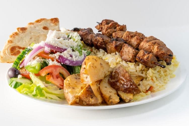 Pork Souvlaki Platter
