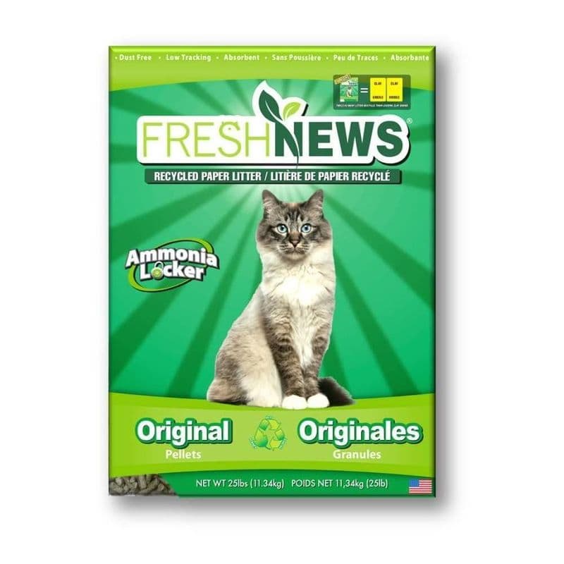 Fresh News Recycled Paper, Original Pellet Cat Litter 25 lb