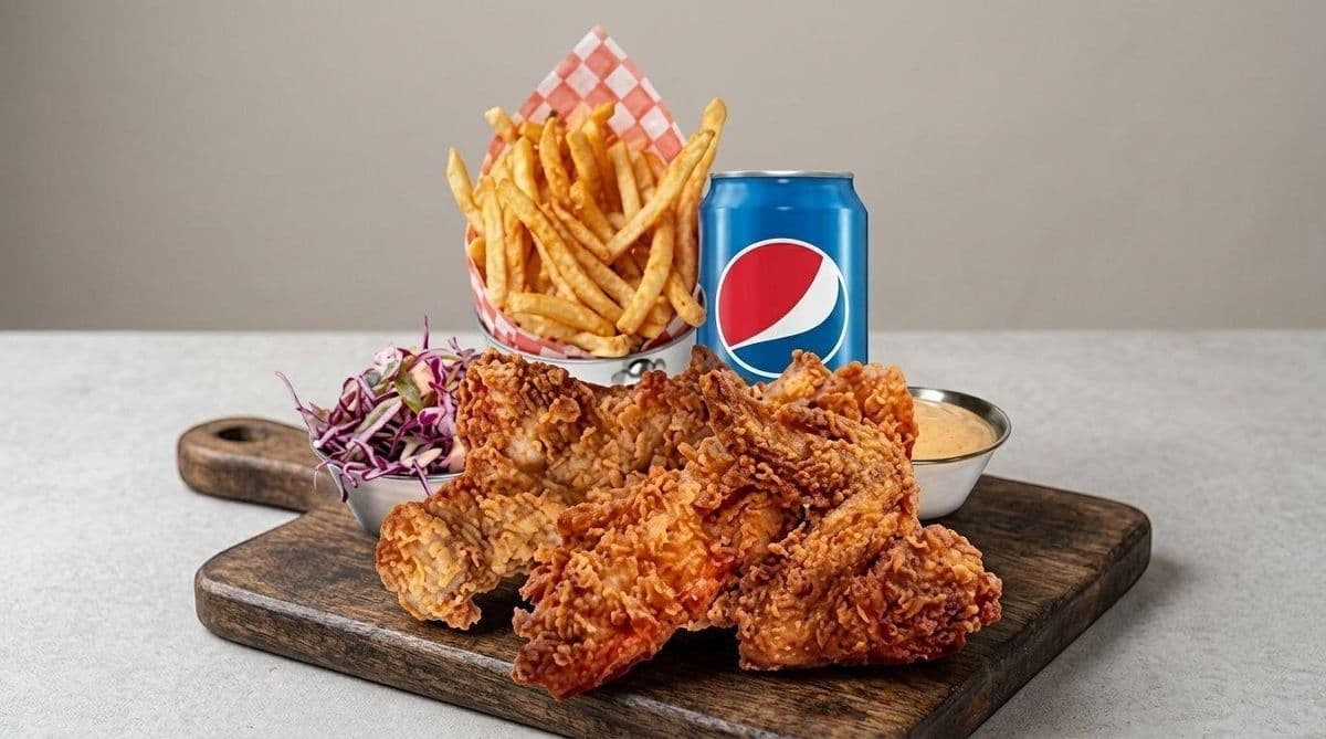 15 MCX + Frites + 2 Sauces + Pepsi (CROQ. OU AIL)