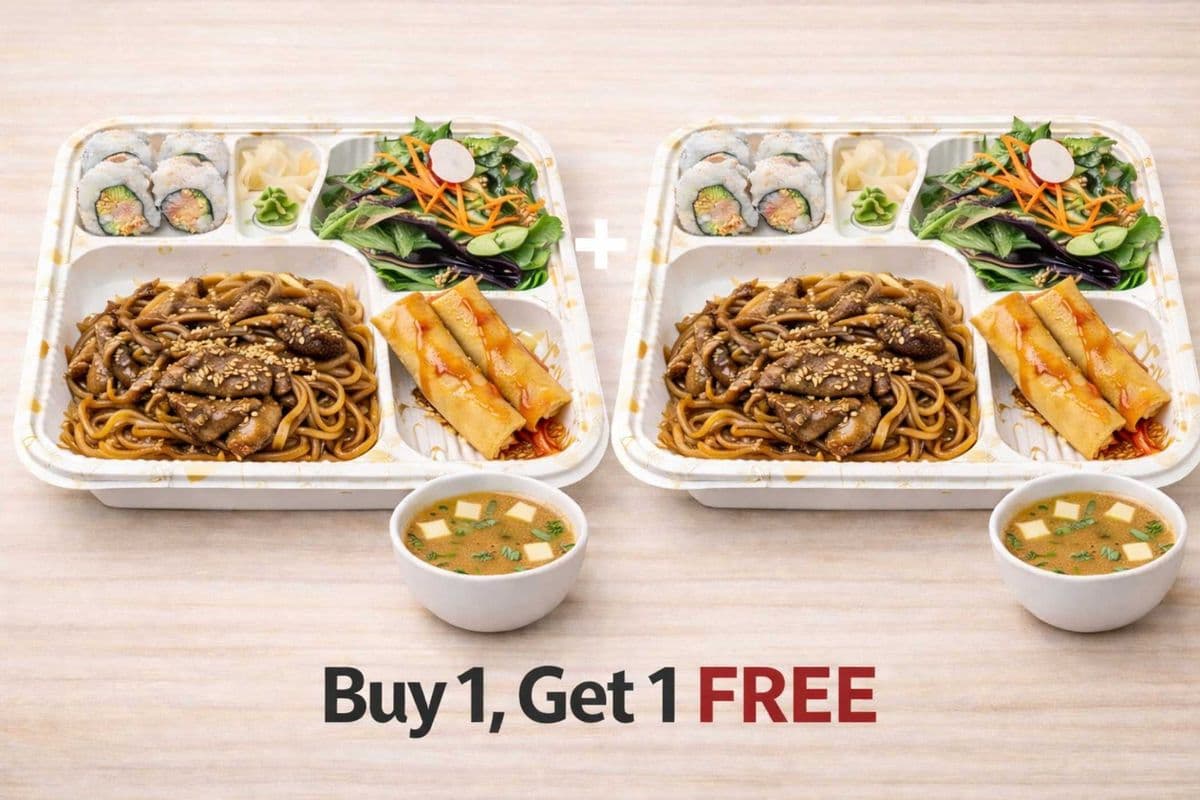 [Buy 1, get 1 Free] Beef Yakisoba Lunch Combo