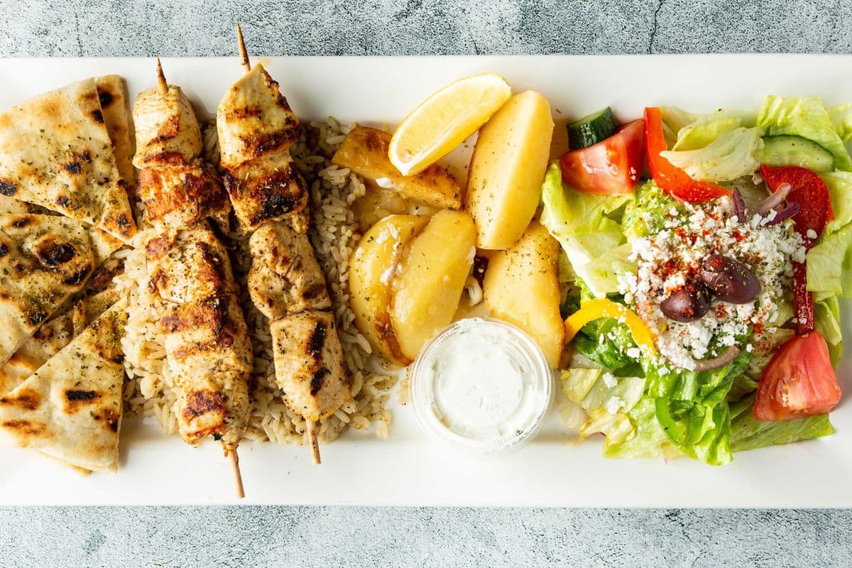 Chicken Souvlaki Dinner