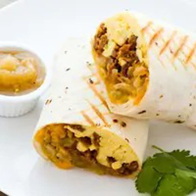 Vegetable and Cheese Egg Burrito