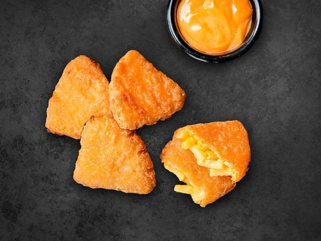 Mac & Cheese Bites (include a cup of sauce)