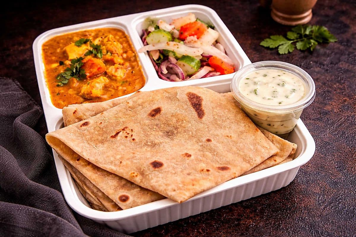 Chicken Curry Roti Bowl