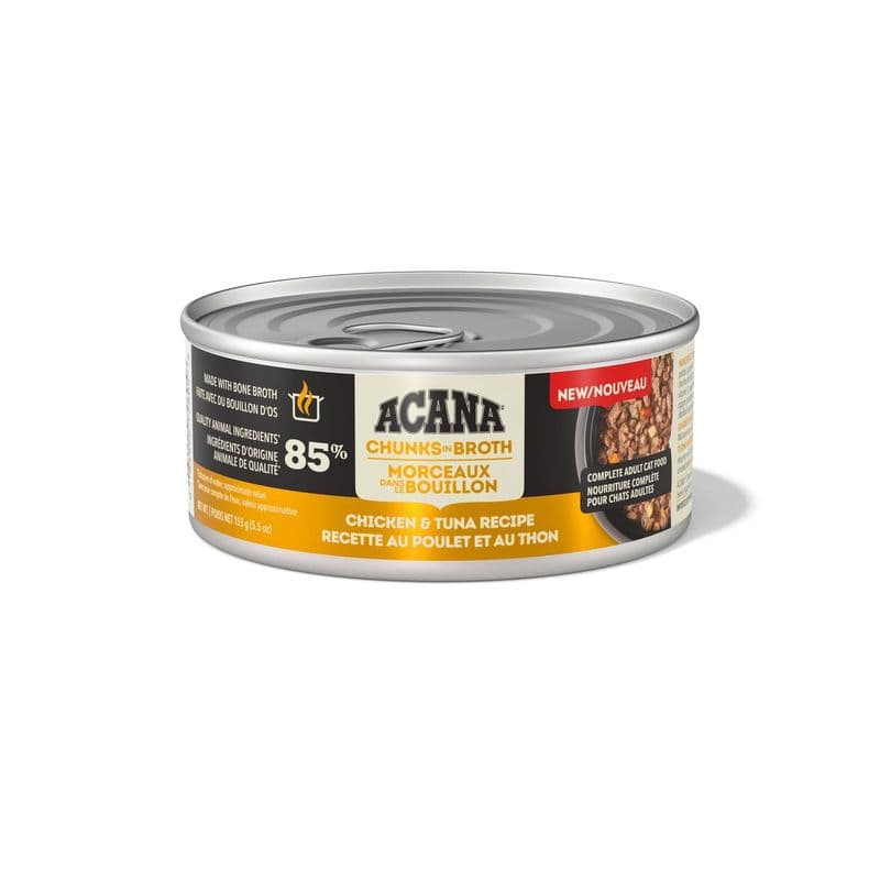 Acana Chunks in Broth Cat Wet Food Chicken + Tuna Recipe 155g