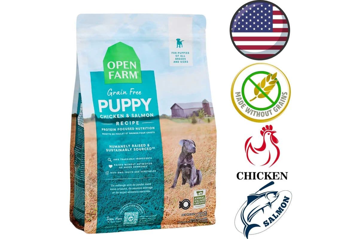 Open Farm - Grain Free Chicken & Salmon Puppy Dry Dog Food - 4 lb