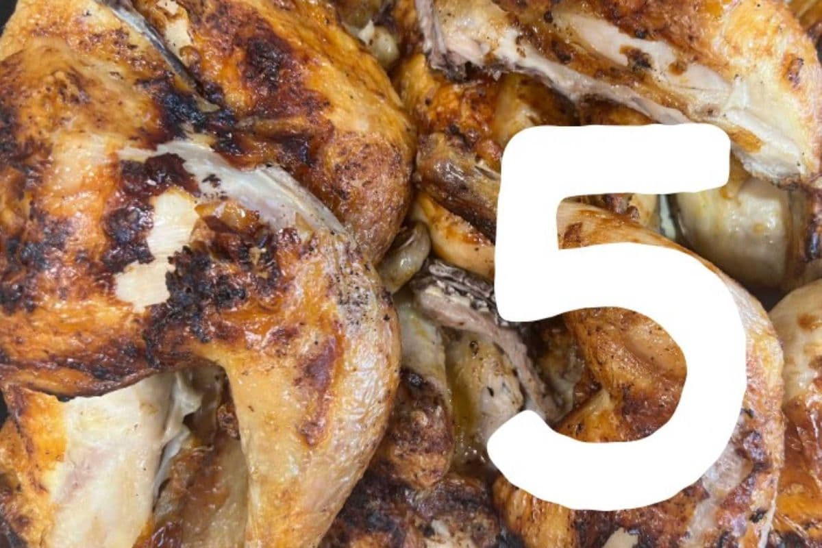 5 Grilled BBQ Chickens and Two Medium Trays