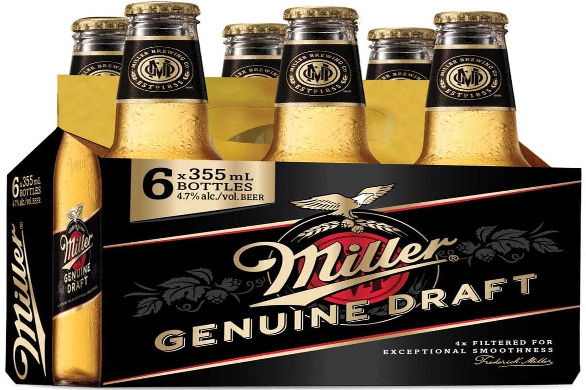 Miller Genuine Draft 6Bottle x355ml (6 x 355ml)