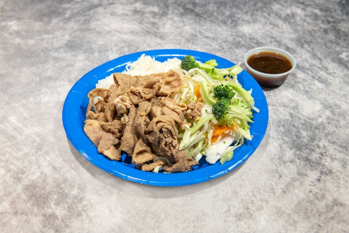 3. Teriyaki Pork, Rice, and Vegetables
