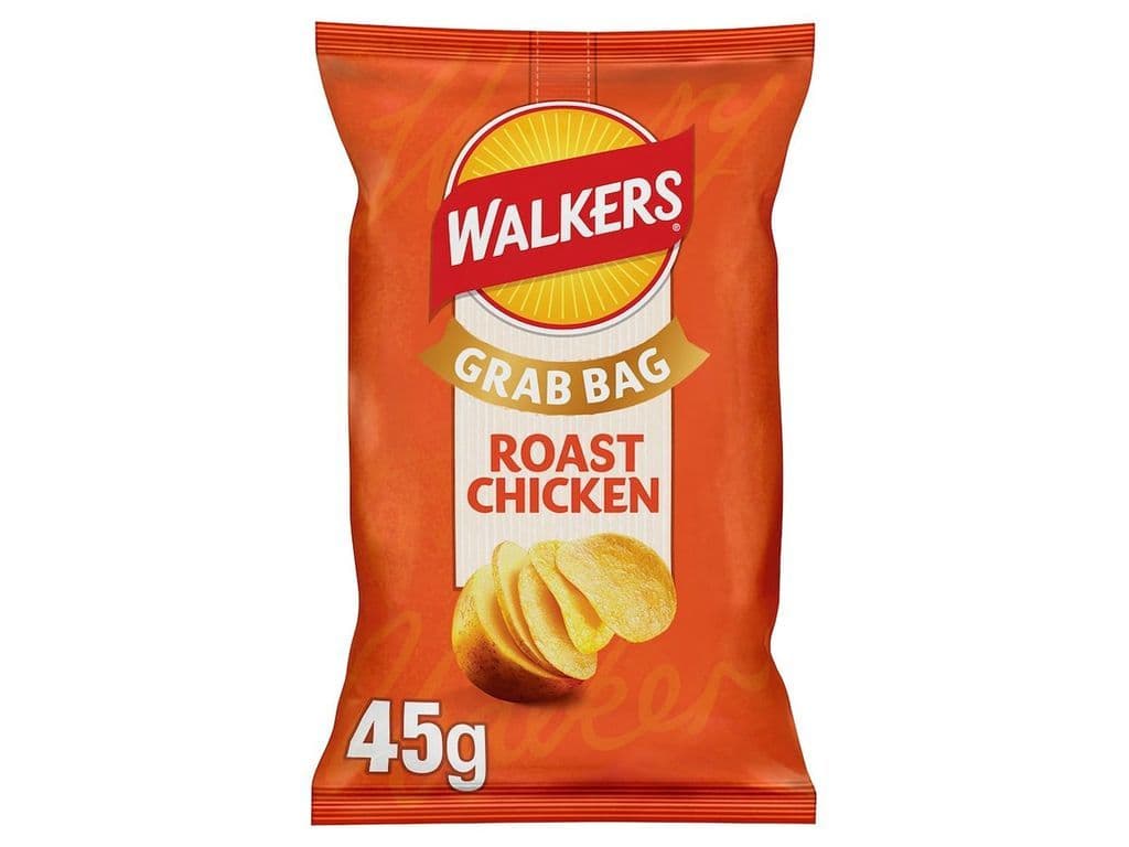 Walkers Roast Chicken Crisps 45g UK Chips Grab Bag