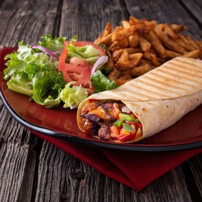 Assiette wrap escalope de poulet / Chicken Escalope Wrap Plate