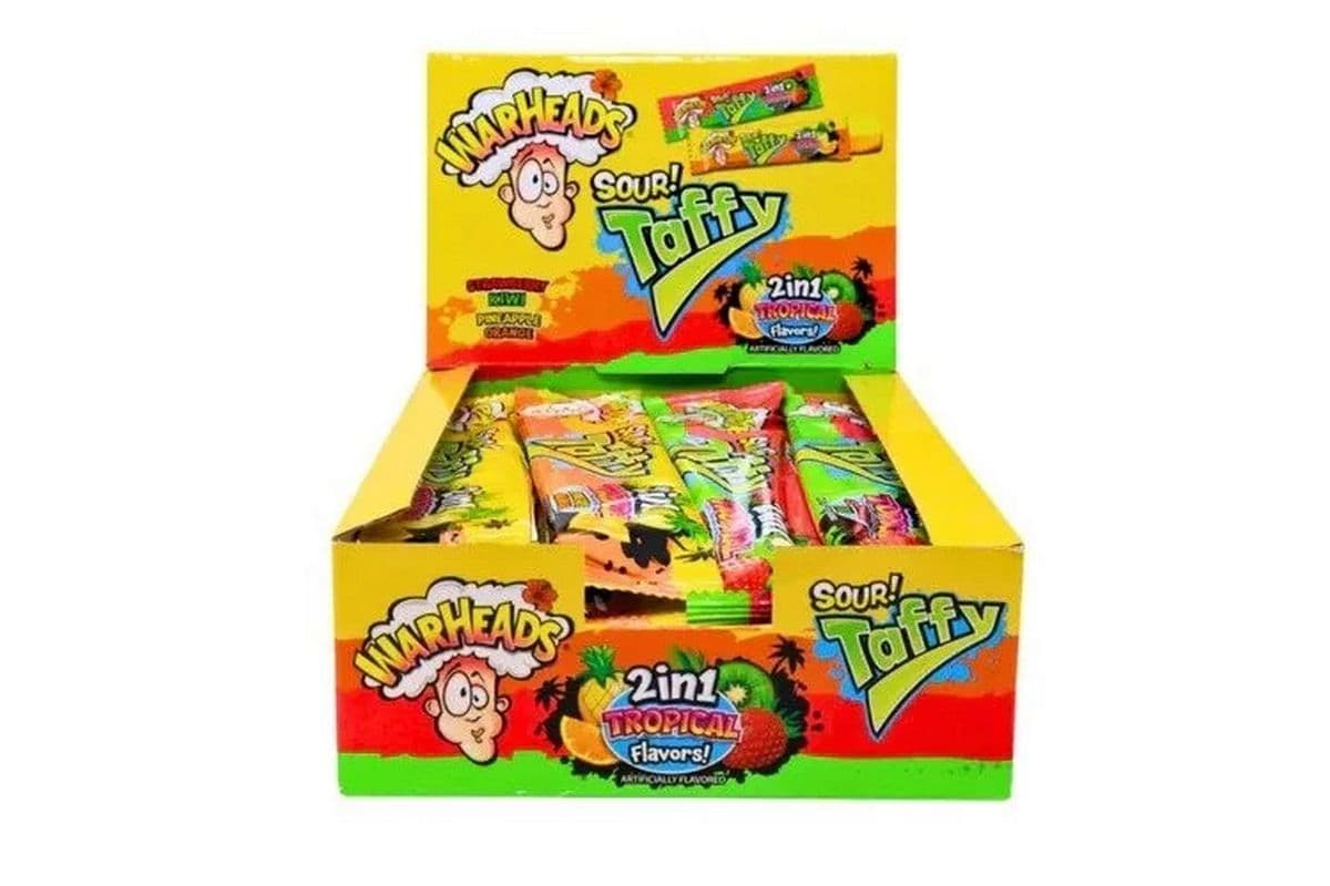 Warheads 2n1 Tropical Taffy Bar