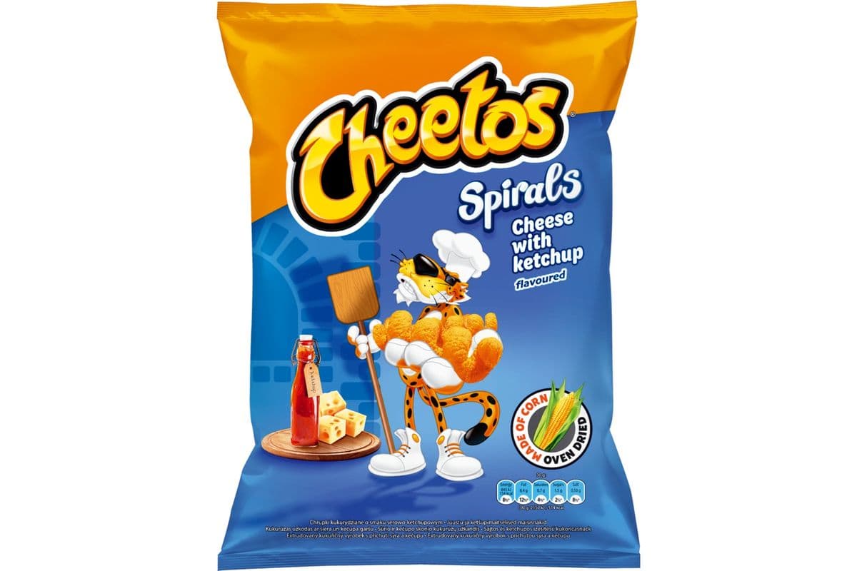 Cheetos Spirals Cheese with Ketchup