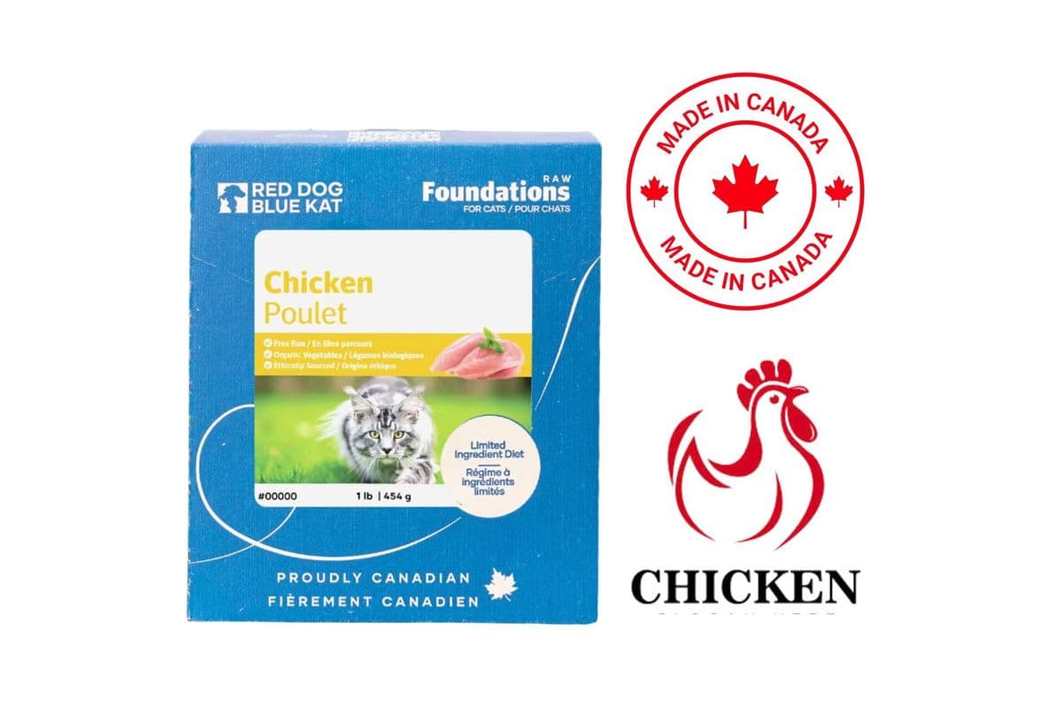 Red Dog Blue Kat - Foundations Chicken Raw Cat Food - 1 lb
