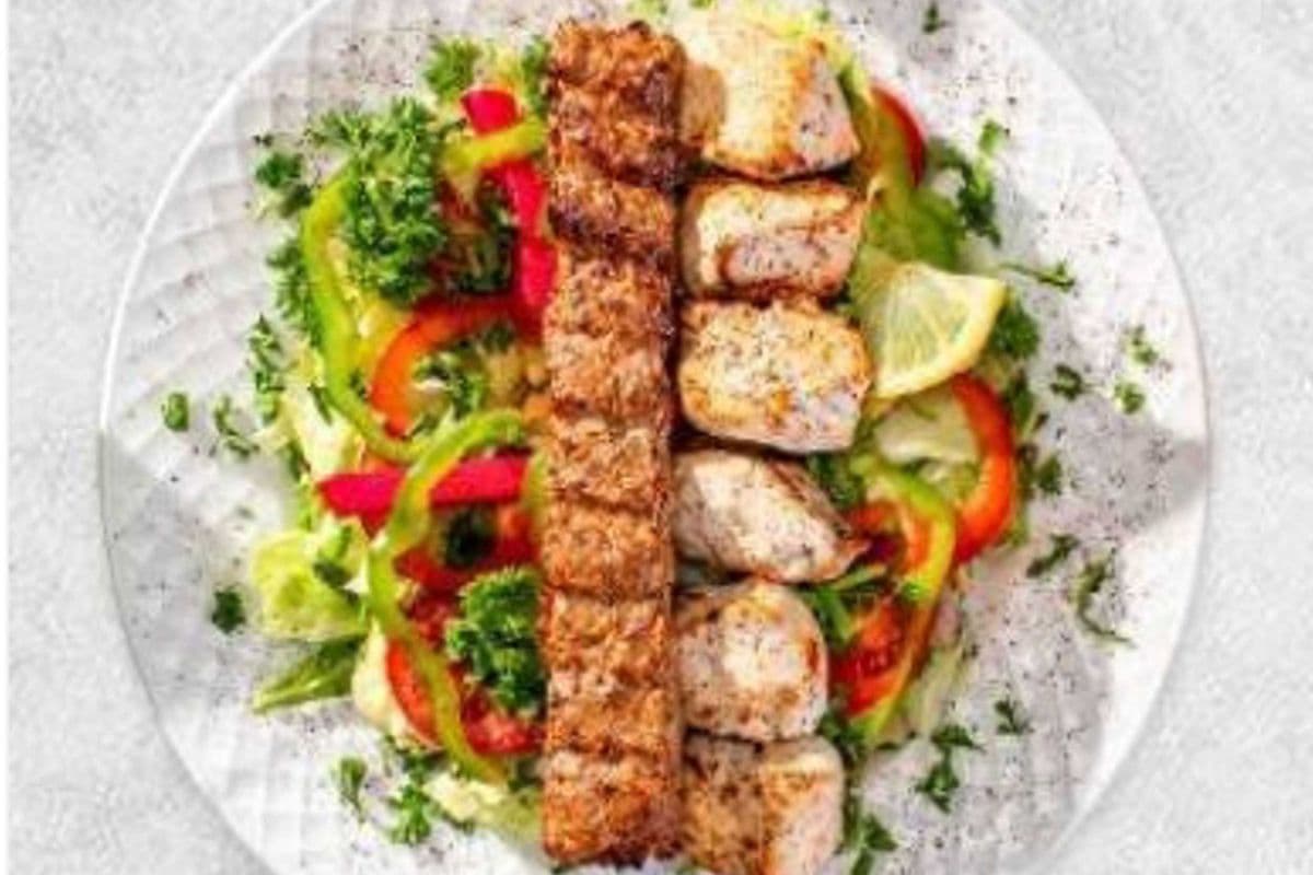 Waziri Kabob Over Salad
