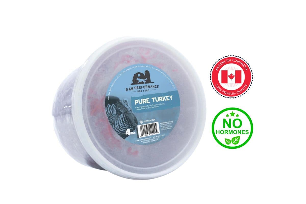 Raw Performance - Pure Turkey Raw Dog Food (4 lbs)