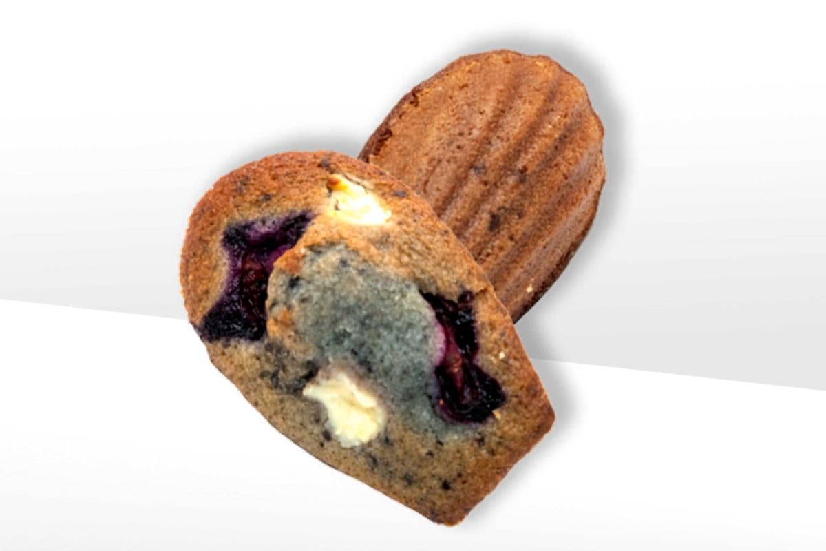Blueberry Cheese Madeleines