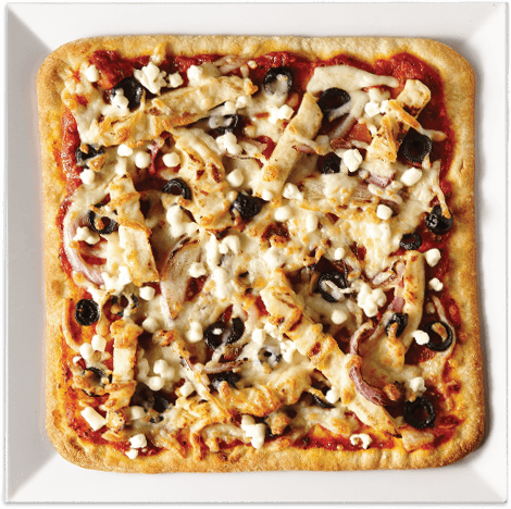 Pizza poulet chèvre (régulière) / Goat Chicken Pizza (Regular)