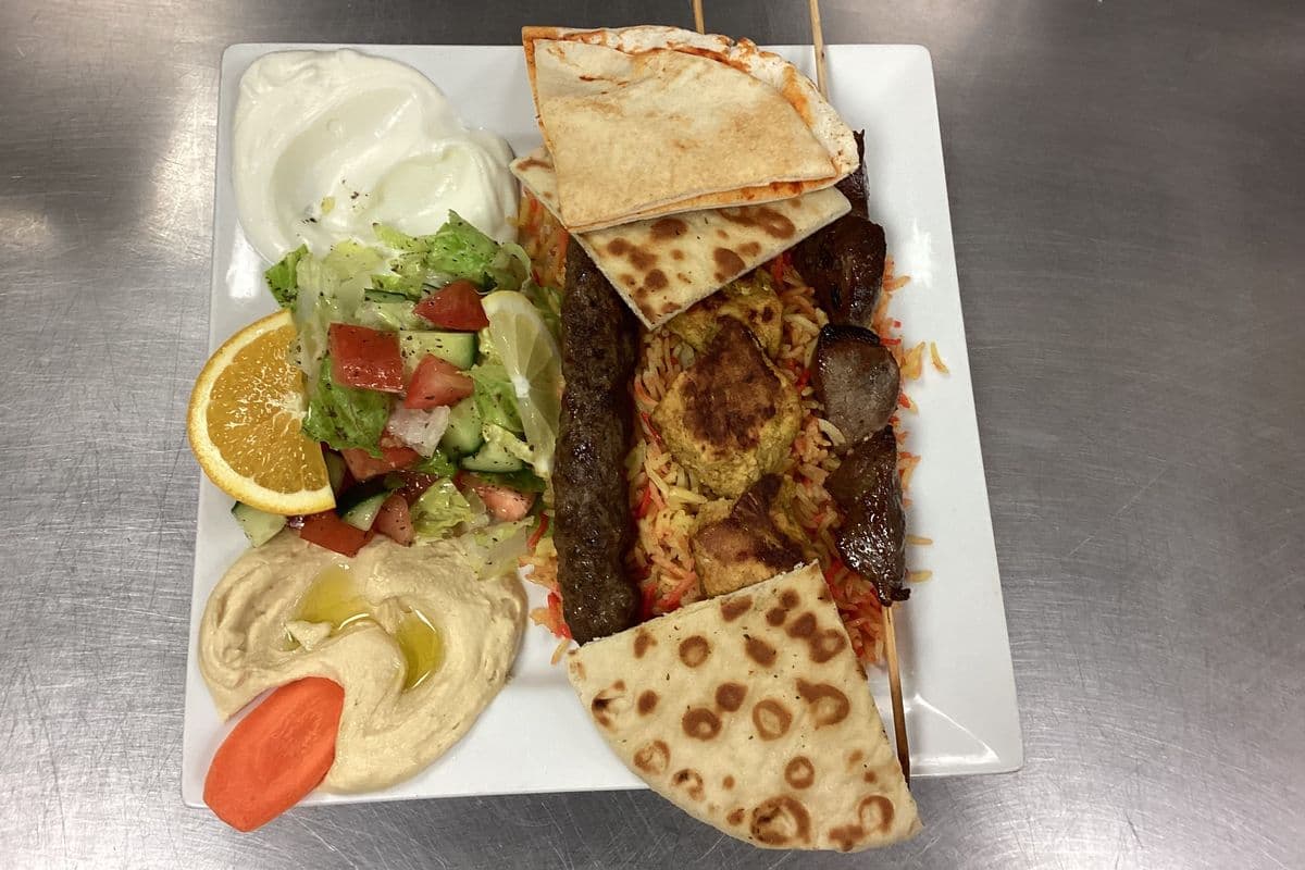 Mixed Kebab with Smoked Rice