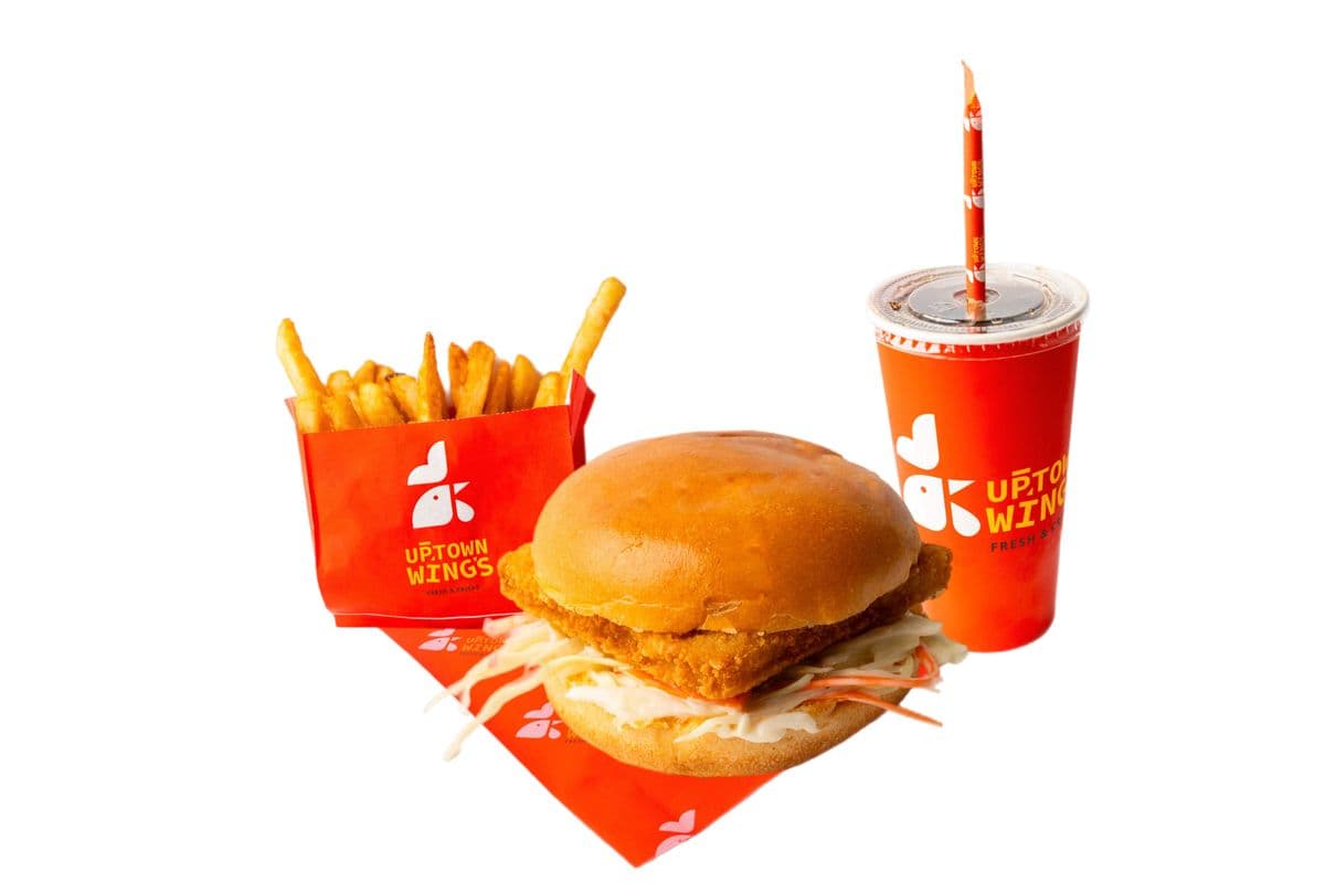Fish Burger with Fries