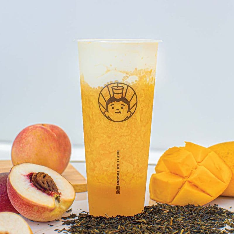 Peach and Mango Jasmine Tea Yogurt Foam 鲜芒桃桃