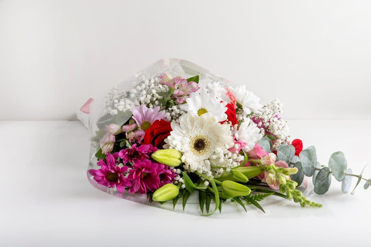 Mixed Bouquet In Presentation Style Wrap