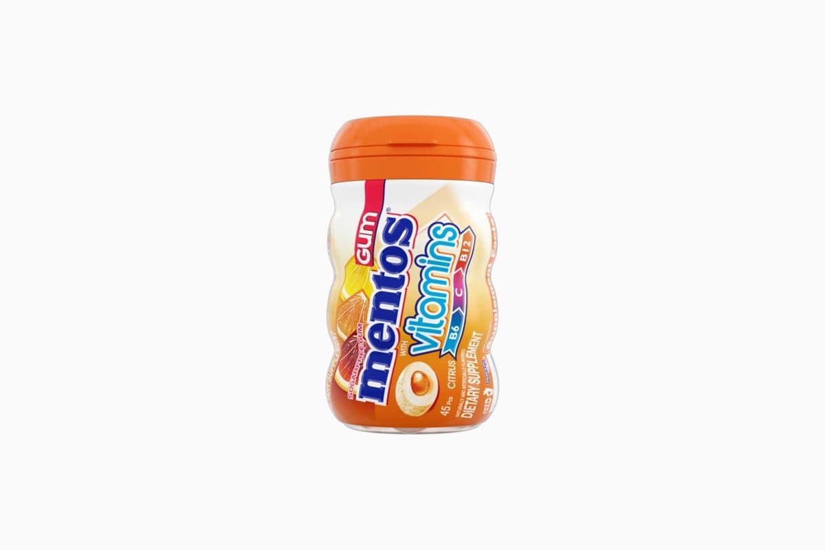 Mentos Vitamins Gum Citrus (45PCS) (10 Cal)
