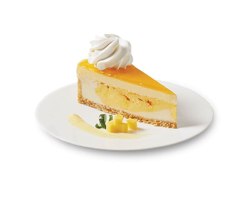 Mango Key Lime Cheesecake Slice