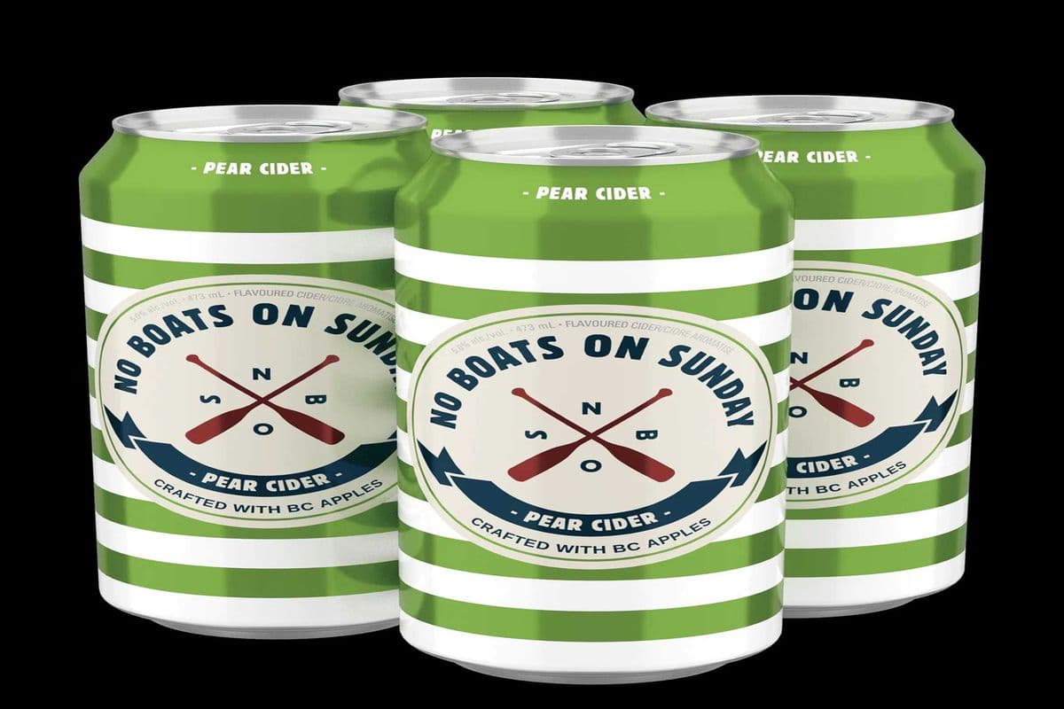 861722. NO BOATS ON SUNDAY PEAR CIDER (1 x 4 PACK)
