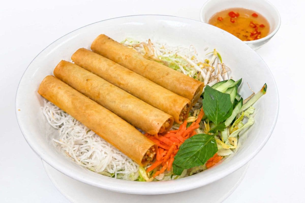 26. Crispy Pork Spring Rolls on Vermicelli