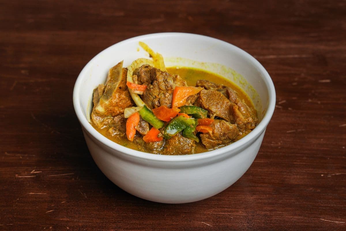 Curry Goat Rice and Bean Bowls