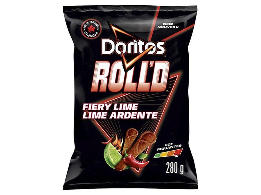 Doritos Rold Fiery Lime Spicy and Zesty Rolled Tortilla Chips 280g Hot Snack