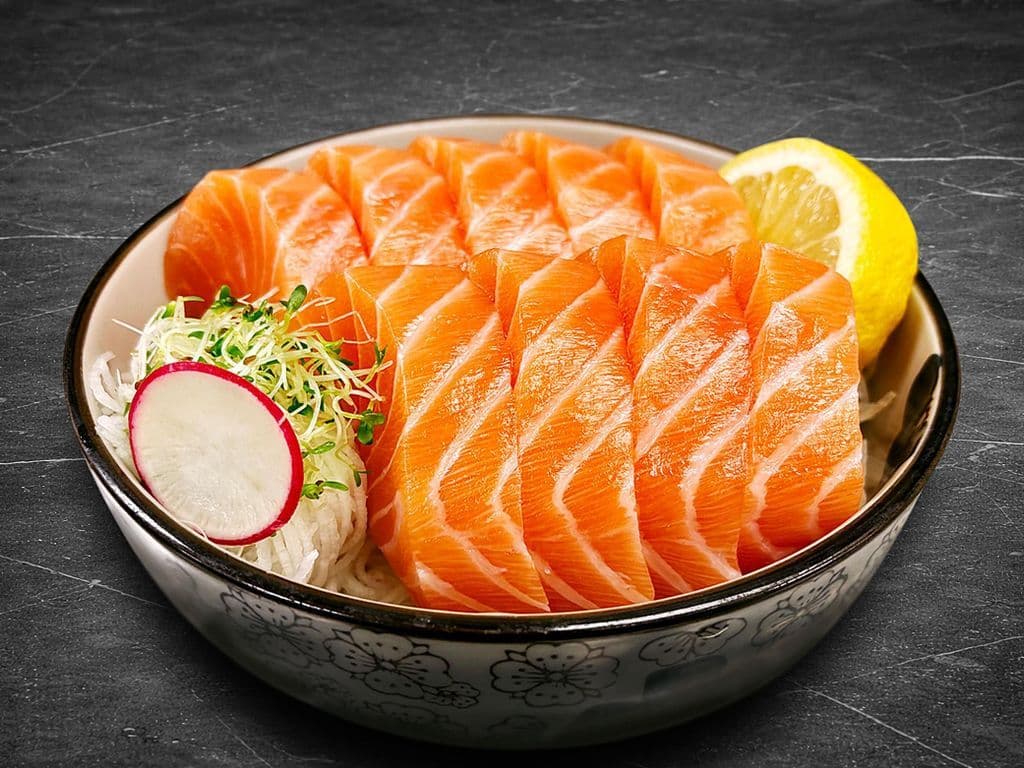 Salmon Sashimi Don