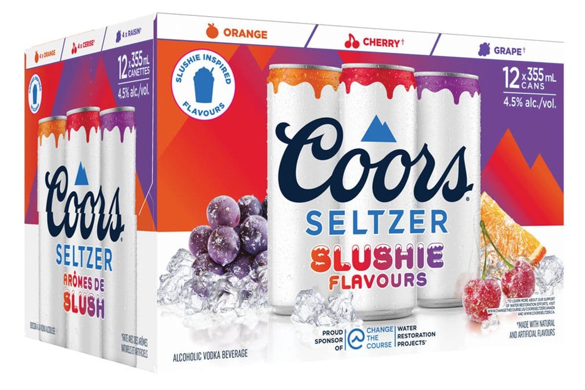 Coors Seltzer Slushie Flavour Pack (12 x 355 ml)