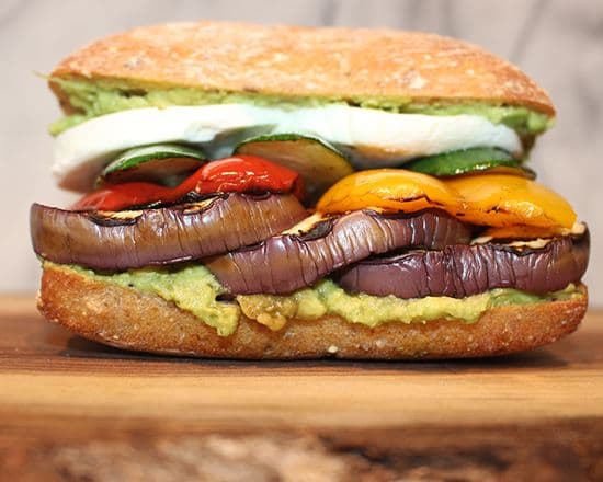 Grilled Vegetarian Panini & Side Baby Green Salad