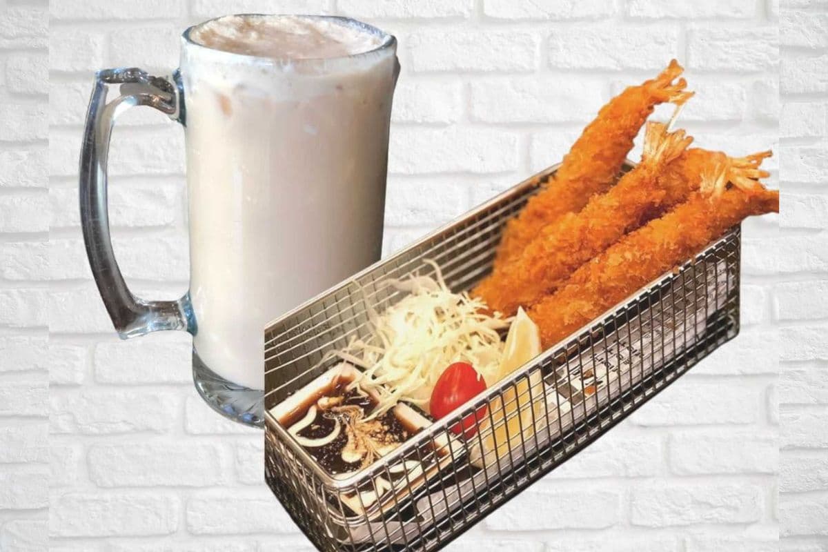 Crispy Deep Fried Prawn and Drink Combo